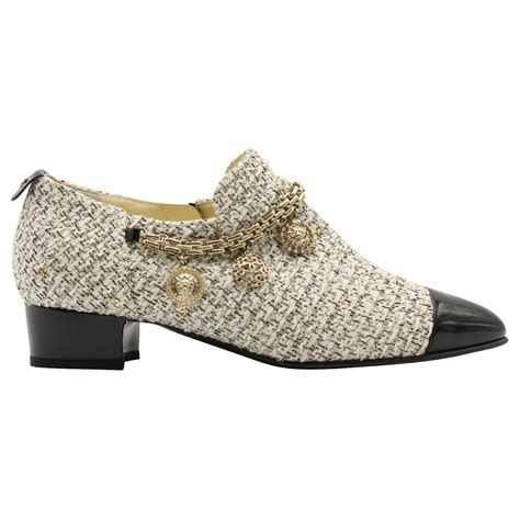 chanel shoes reflective|Chanel tweed shoes.